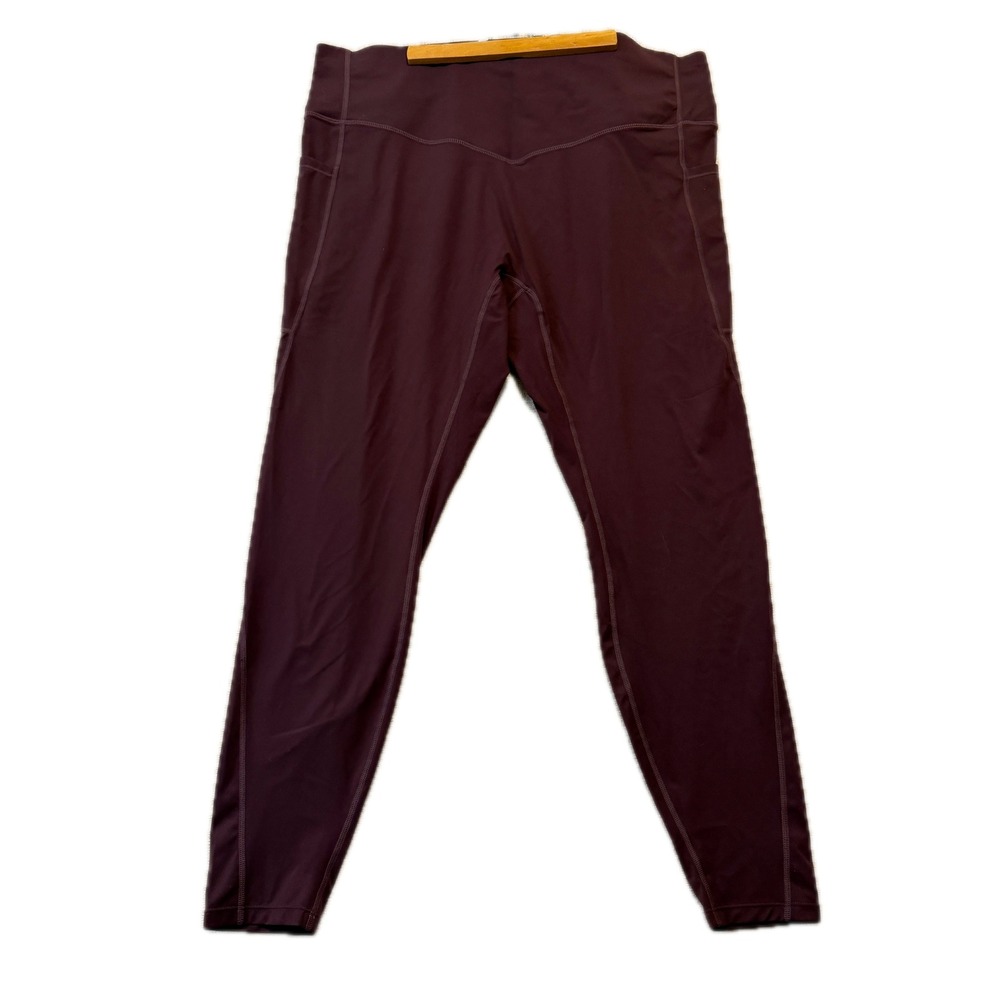 HALARA Legging Women 2XL UltraSculpt Full Length Burgundy High Waist Pockets NWT